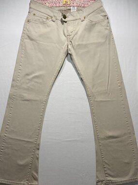 Levis Slouch Flare Pants Womens 11 Tan Y2K 2005 Chino Jeans Hybrid